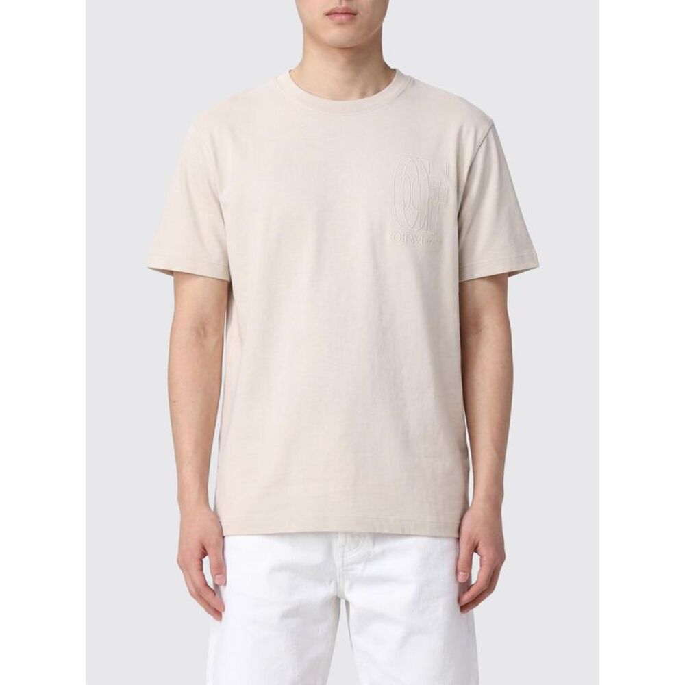 Off-White T-Shirt Men Yellow Cream